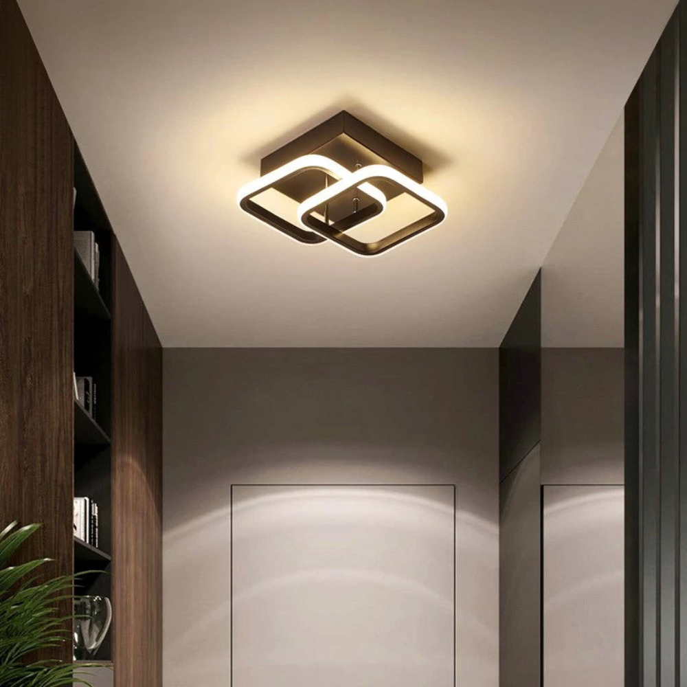 Ceiling Light | Modern Two-Ring LED Fixture for Hallways and Offices