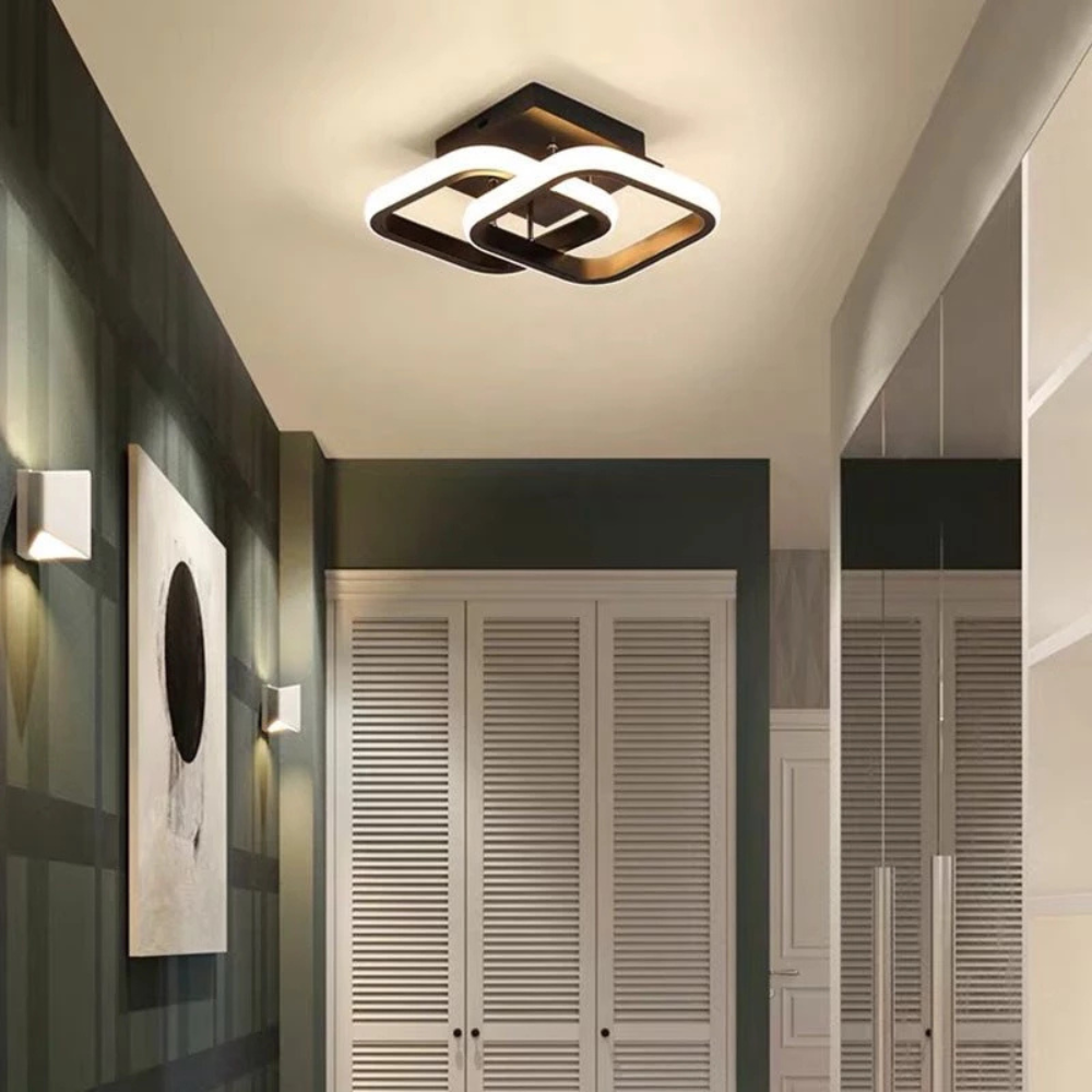 Ceiling Light | Modern Two-Ring LED Fixture for Hallways and Offices