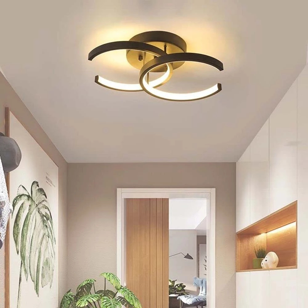 Ceiling Light | Modern Two-Ring LED Fixture for Hallways and Offices