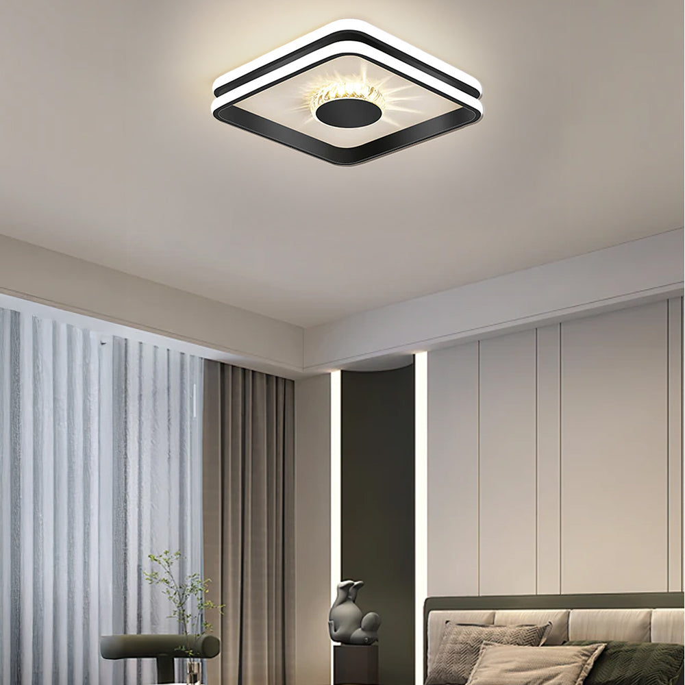 Ceiling Light | Geometric Square Round LED Fixture