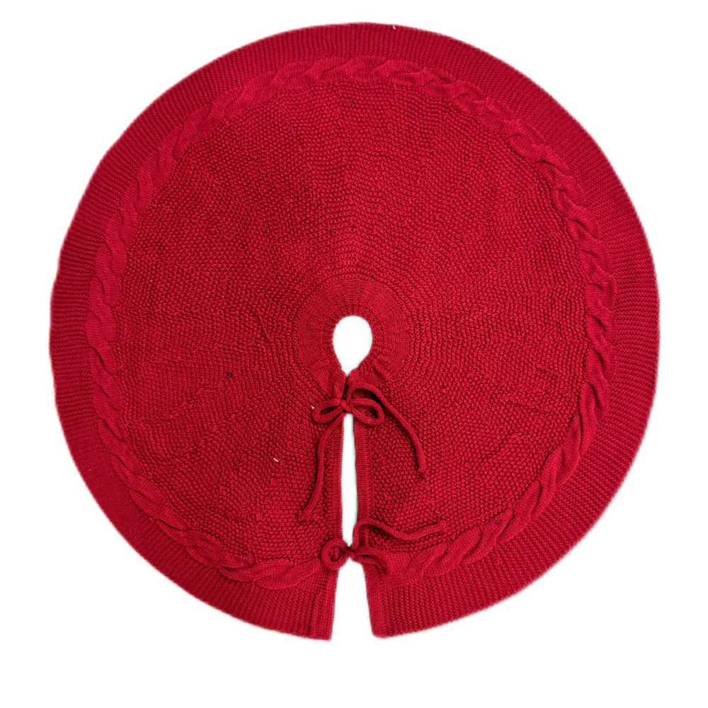 Tree Skirt Christmas | Cable Knit Pattern