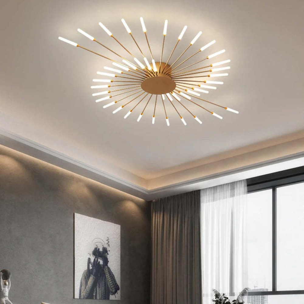 Living Room Modern LED Ceiling Light Fixture | Nordic Fireworks Chandelier
