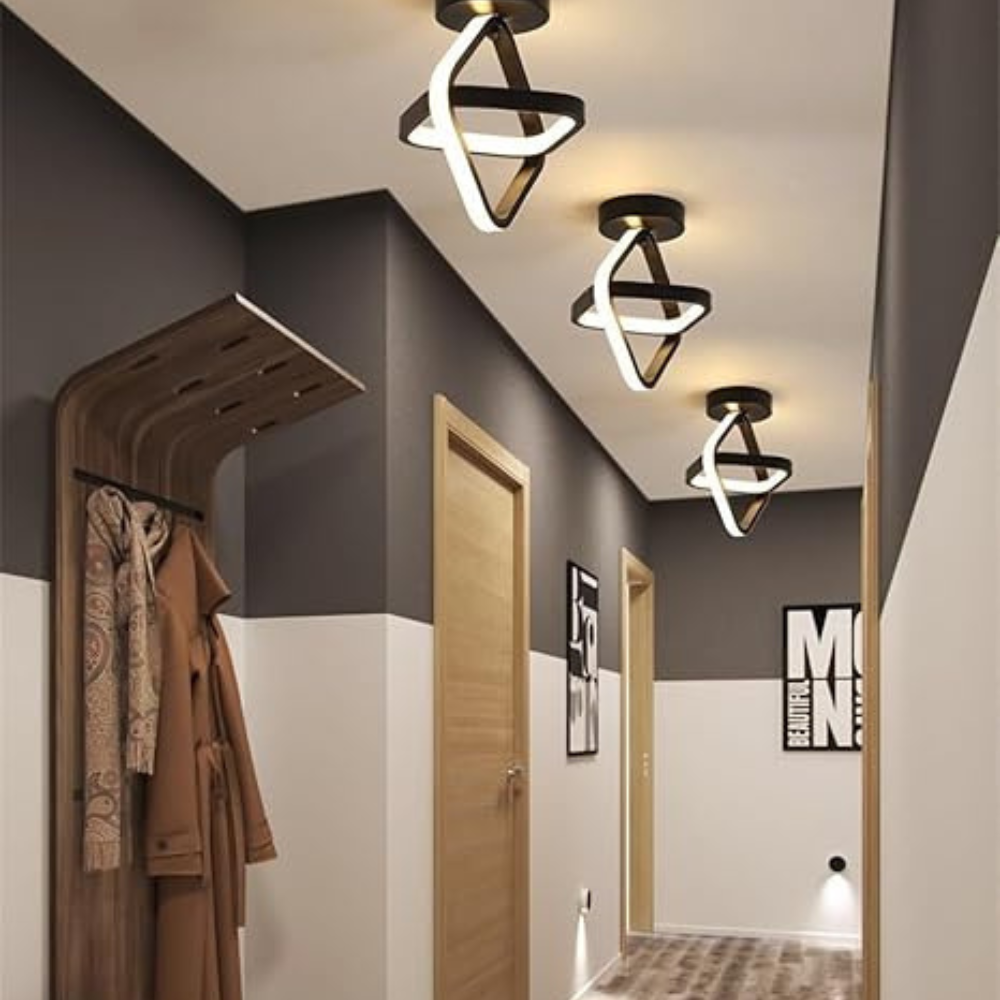 Ceiling Light | Modern Two-Ring LED Fixture for Hallways and Offices