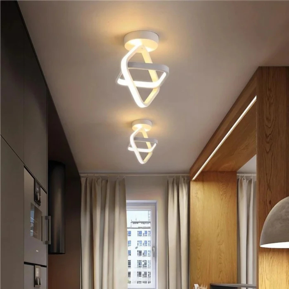 Ceiling Light | Modern Two-Ring LED Fixture for Hallways and Offices