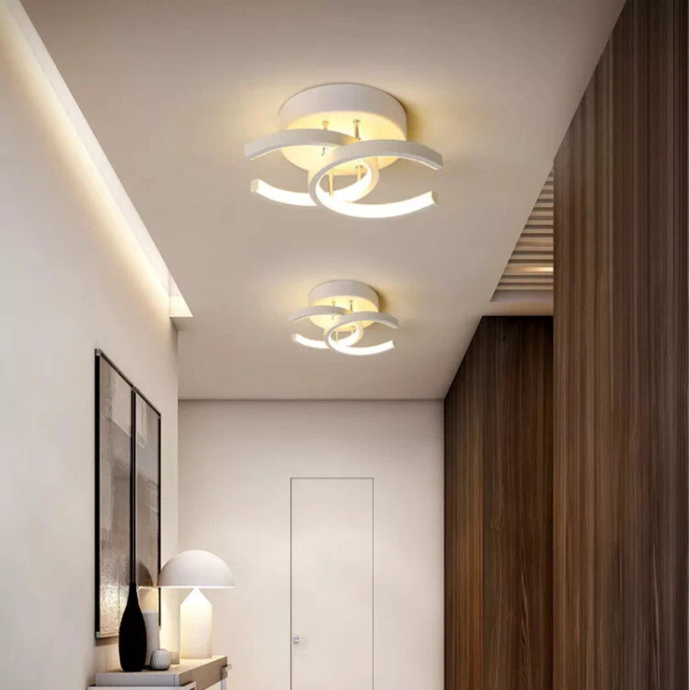 Ceiling Light | Modern Two-Ring LED Fixture for Hallways and Offices