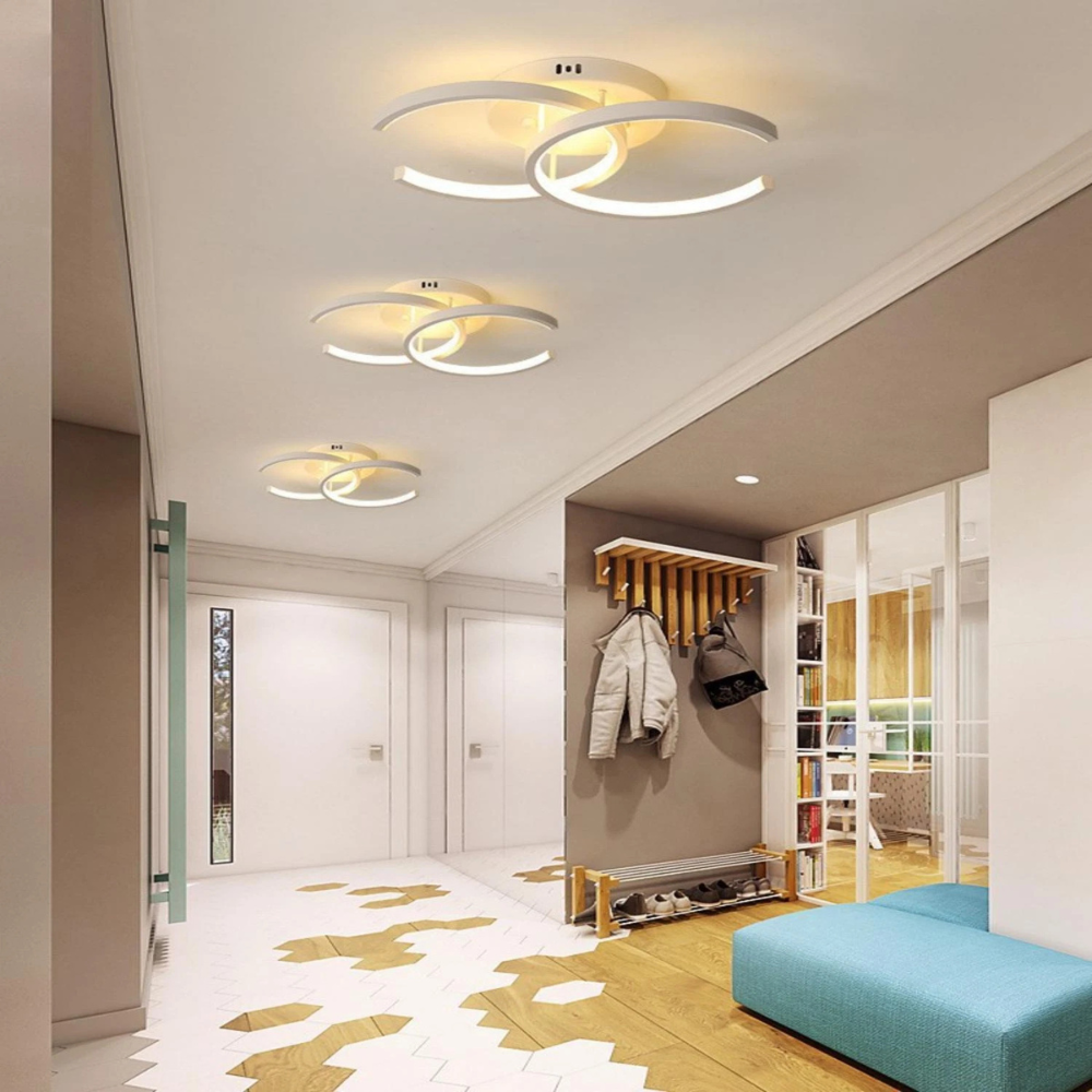 Ceiling Light | Modern Two-Ring LED Fixture for Hallways and Offices