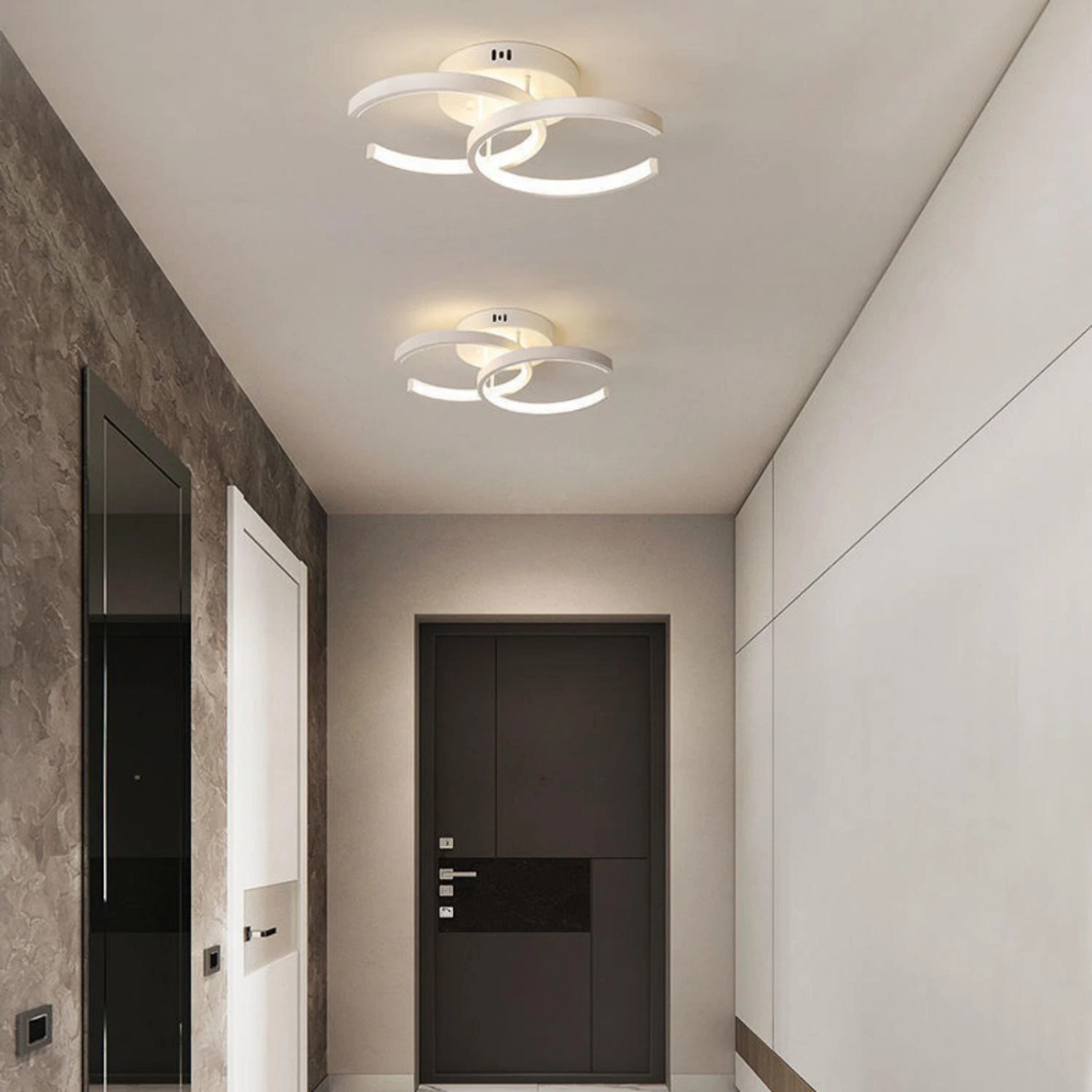 Ceiling Light | Modern Two-Ring LED Fixture for Hallways and Offices