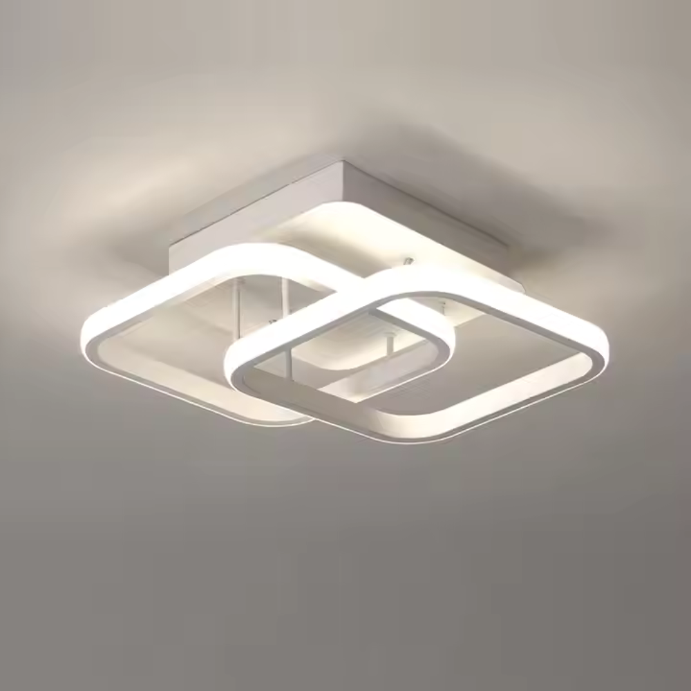 Ceiling Light | Modern Two-Ring LED Fixture for Hallways and Offices