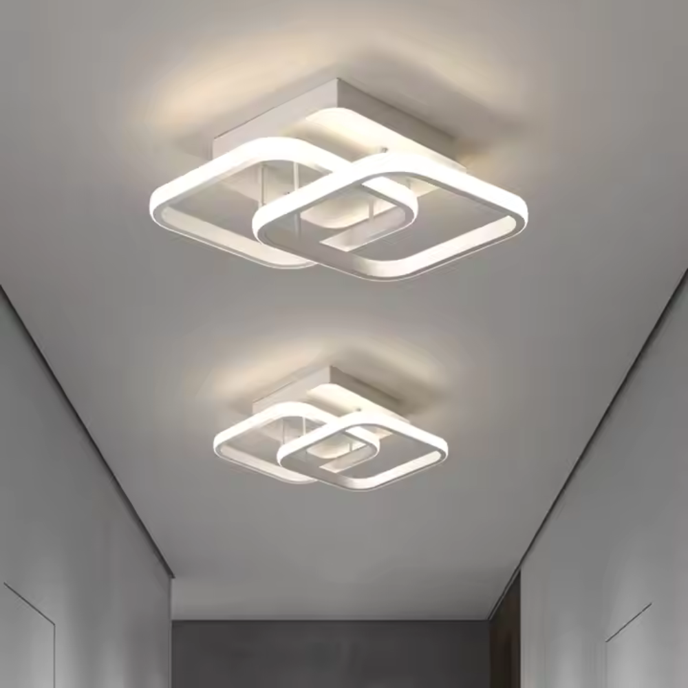 Ceiling Light | Modern Two-Ring LED Fixture for Hallways and Offices