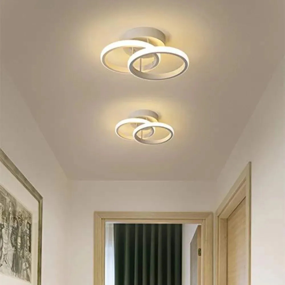 Ceiling Light | Modern Two-Ring LED Fixture for Hallways and Offices