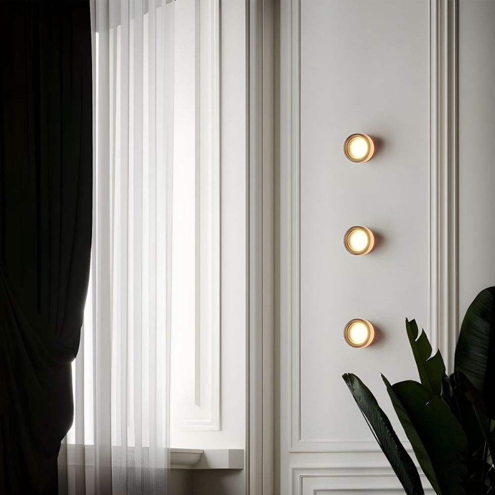 Mini Outdoor Wall Lamp | Modern Drum Design