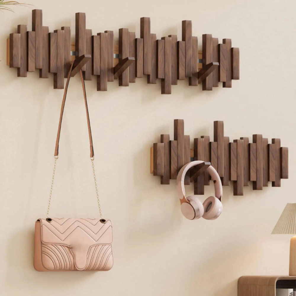 Entryway Elegant Wall Mounted Coat Rack | Minimalist Design with Hooks