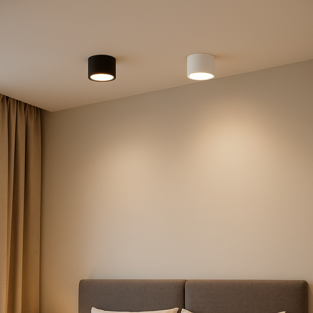 Surface-Mounted LED Downlight | Nordic Spotlight with Adjustable Light Modes for Indoor Spaces