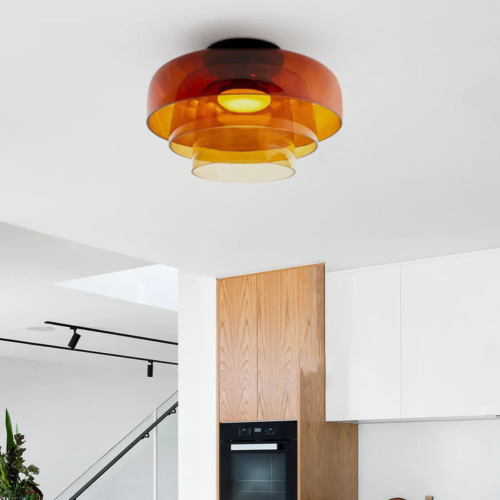 Scandinavian Ceiling Pendant | Modern Frosted Dome Light Fixture
