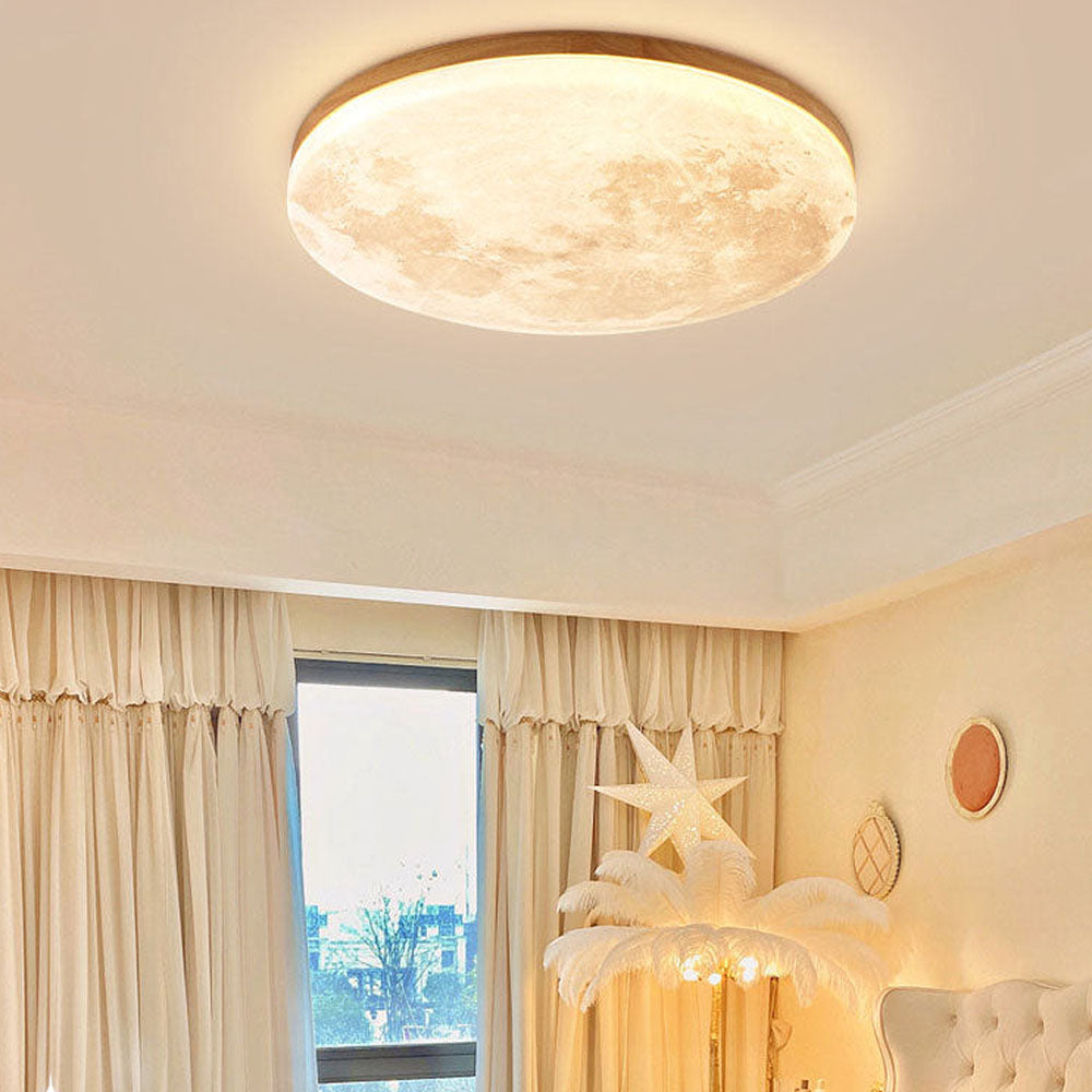 Bedroom Minimalist LED Ceiling Light | Round Flush Mount Fixture