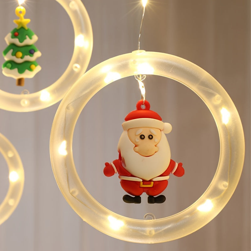 Christmas Light | Santa Reindeer Curtain String Decoration