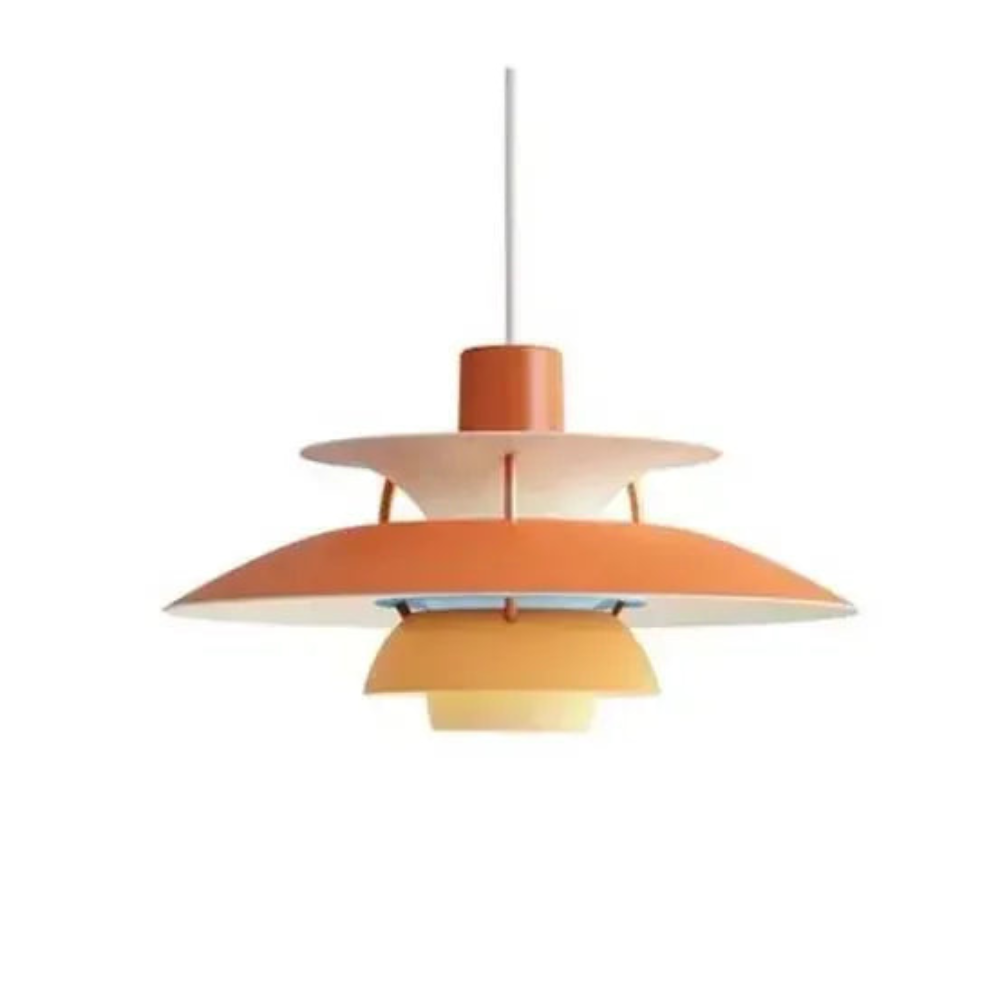 Gradient LED Pendant Light for Living Room | Danish Design Ceiling Chandelier for Kitchen Decor