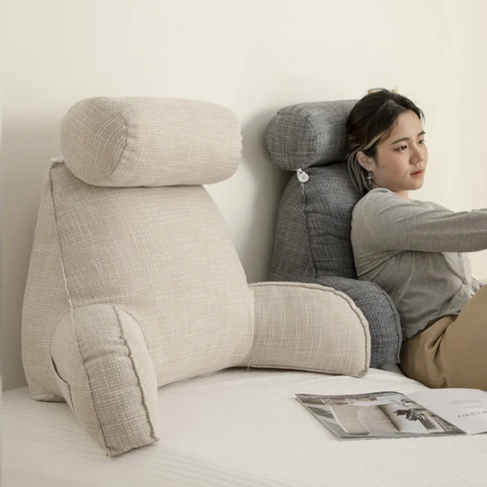Living Room Ergonomic Backrest Cushion | Adjustable With Armrests and Headrest