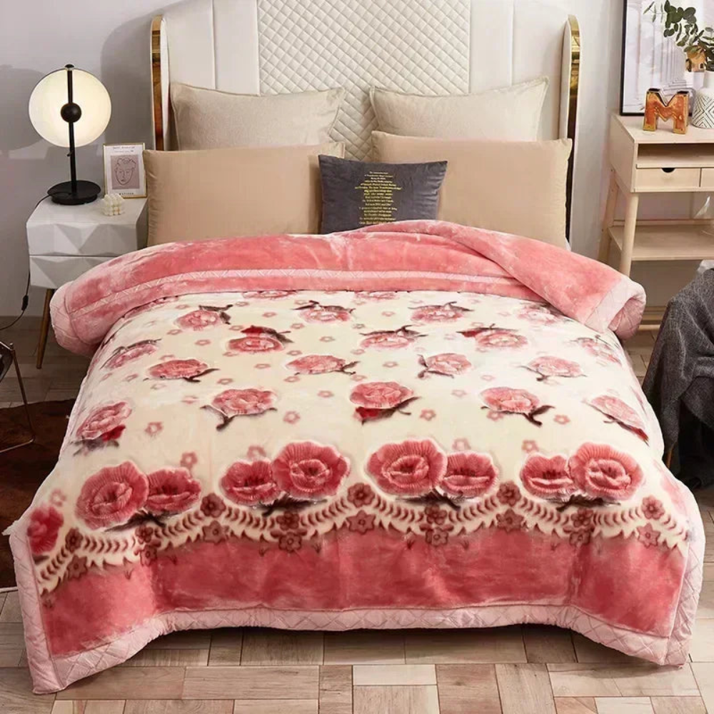 Double Sided Weighted Blanket for Bedroom | Super Soft Quilted Throw for All Season Use