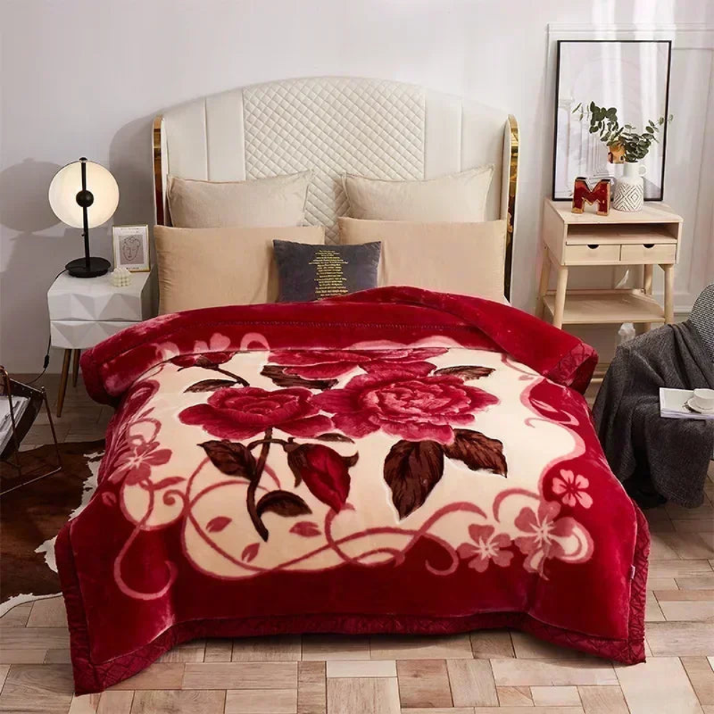 Double Sided Weighted Blanket for Bedroom | Super Soft Quilted Throw for All Season Use