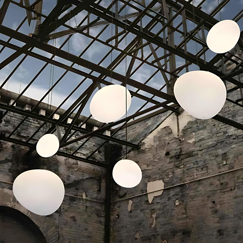 RadiantLuxe | Modern Glass Pebble Pendant Light Fixture