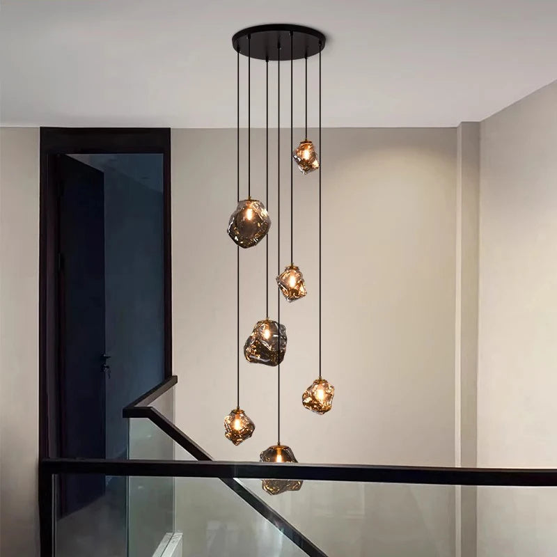 Staircase Chandelier | Long Spiral LED Pendant Light