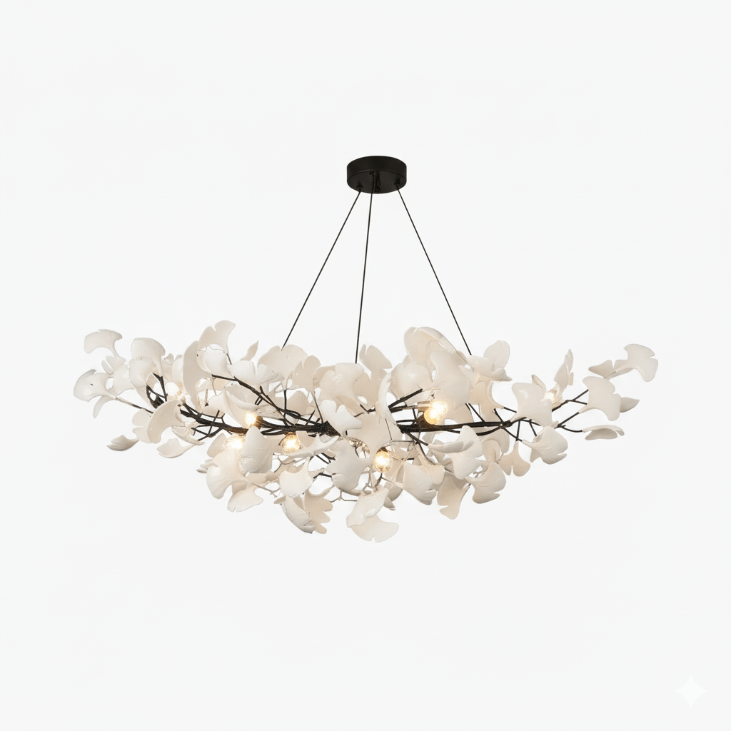 Chandelier Light | Ceiling Lamp with Leaf-Inspired Design