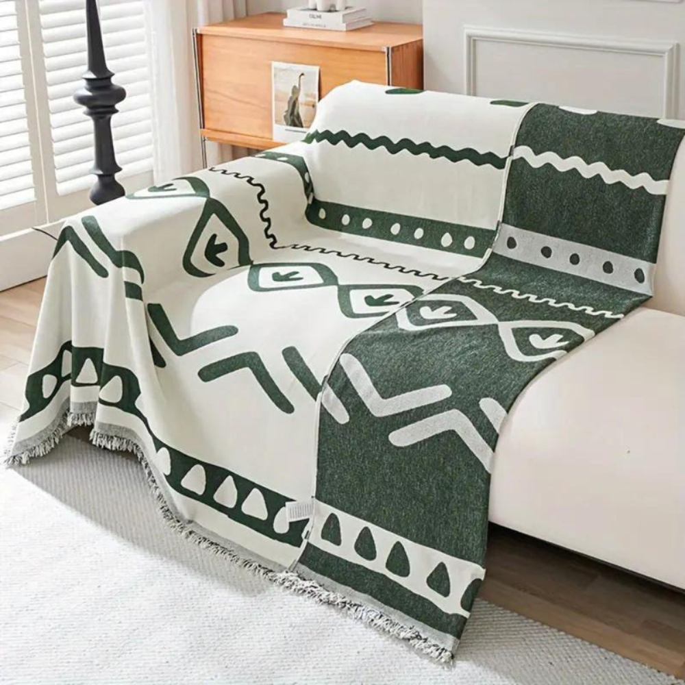Living Room Bohemian Sofa Cover | Reversible Couch Slipcover