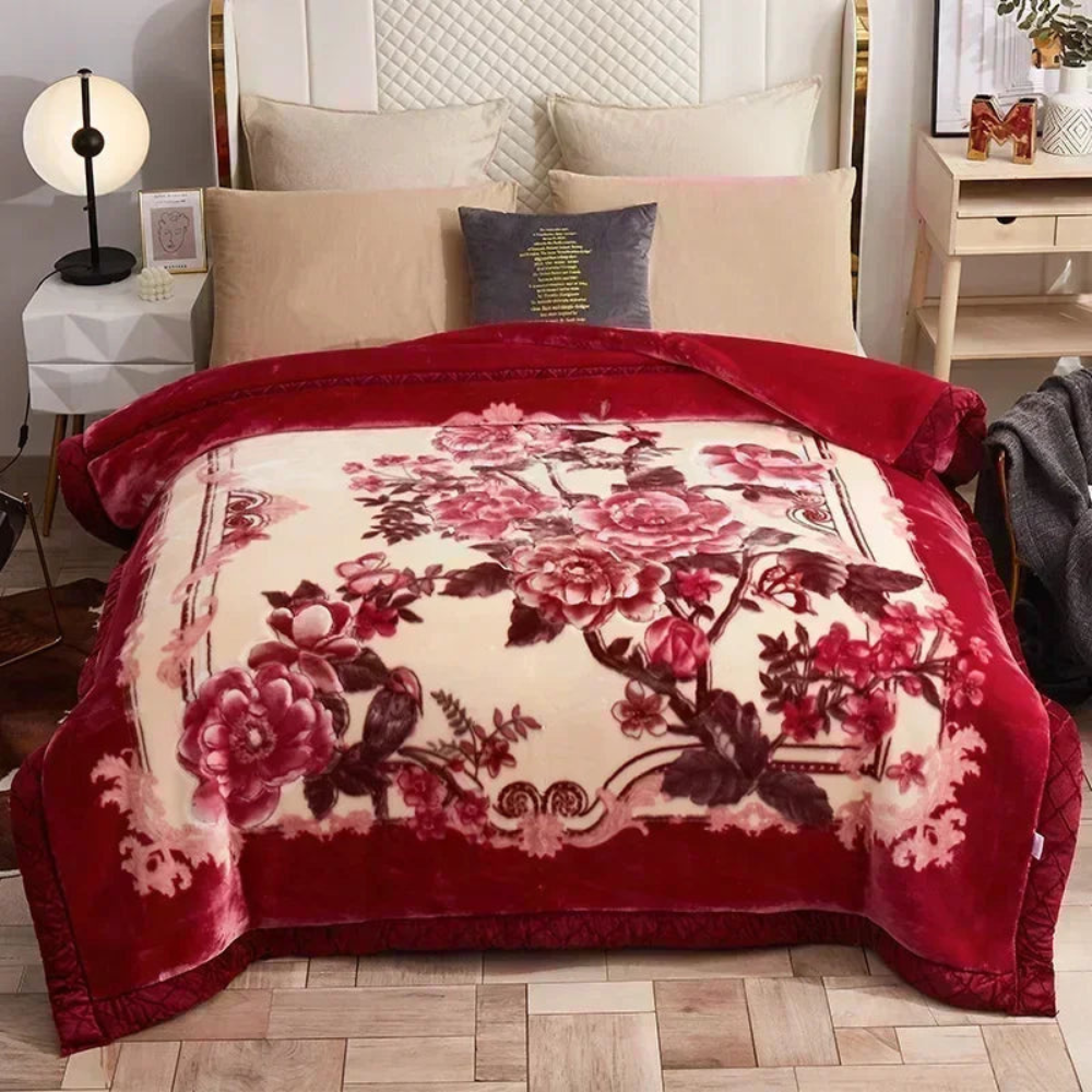 Double Sided Weighted Blanket for Bedroom | Super Soft Quilted Throw for All Season Use