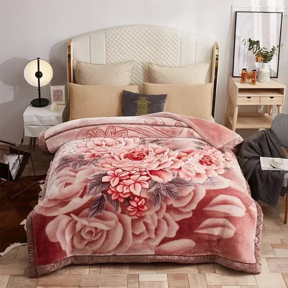 Double Sided Weighted Blanket for Bedroom | Super Soft Quilted Throw for All Season Use