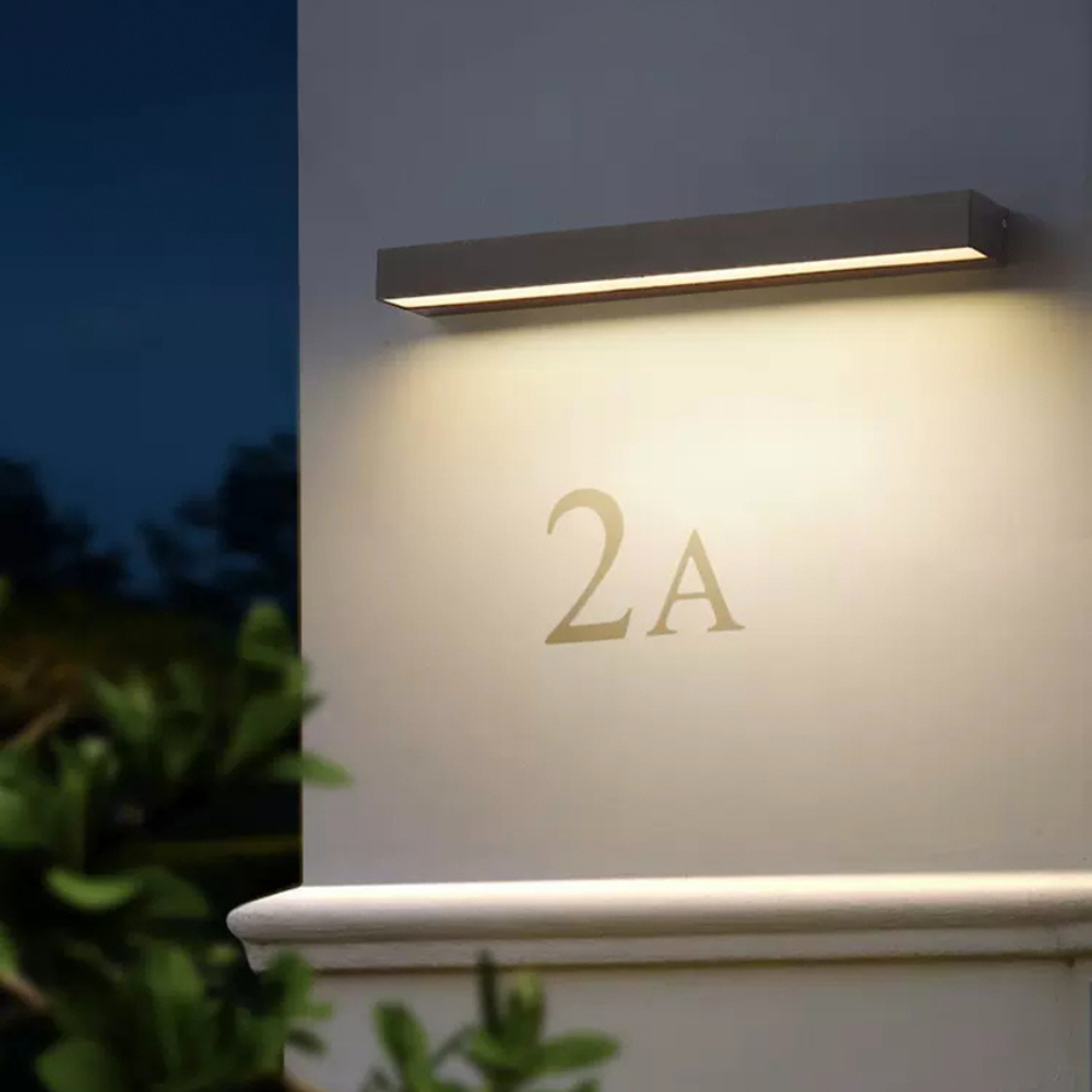 Modern LED Strip Wall Light | Waterproof Outdoor Fixture for Garden, Porch & Courtyard