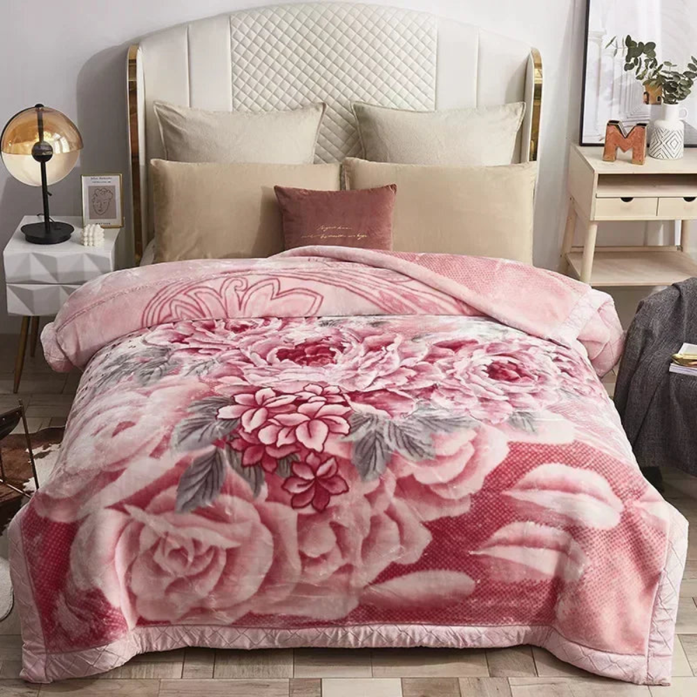 Double Sided Weighted Blanket for Bedroom | Super Soft Quilted Throw for All Season Use