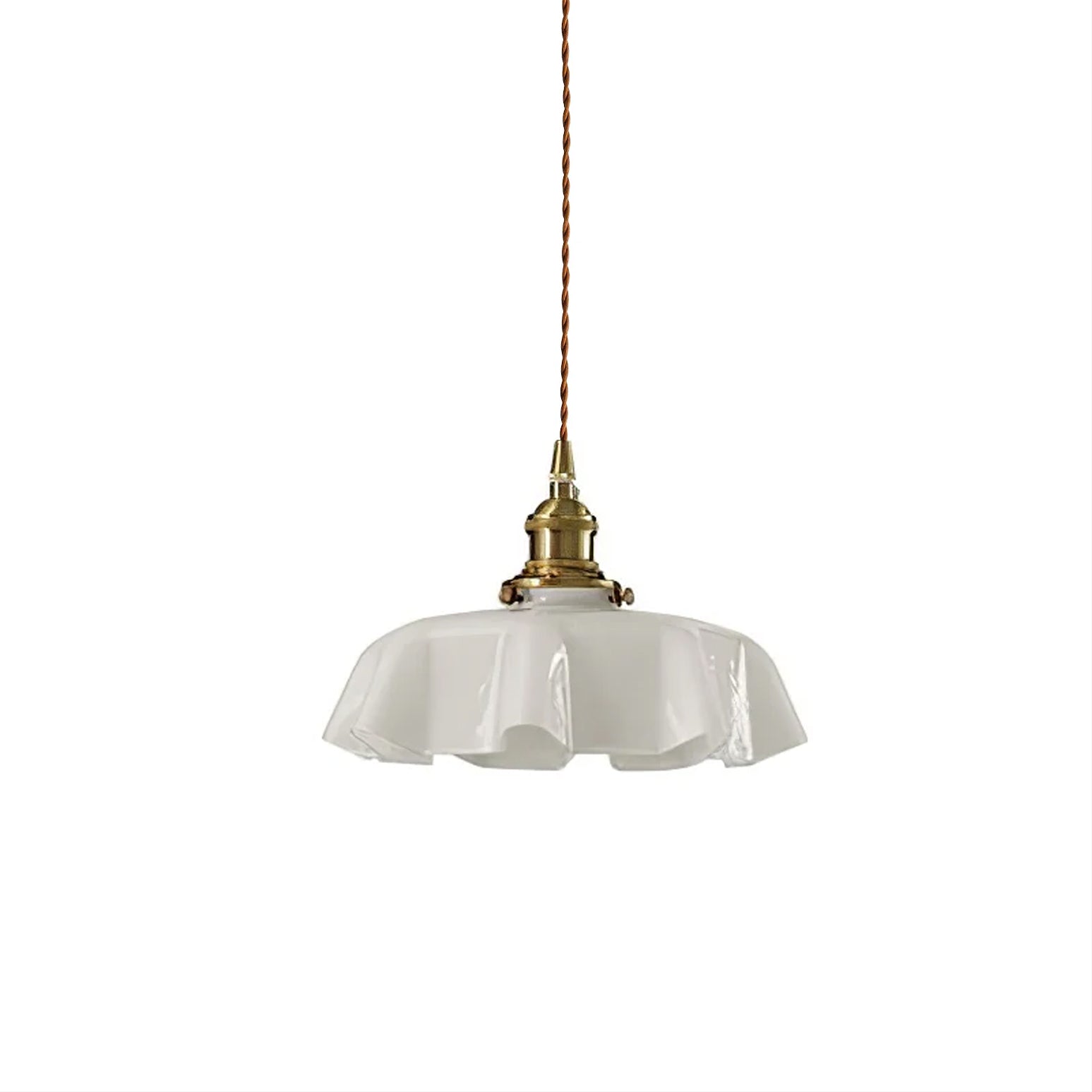 Pendant Light Scalloped  | French Flower Ceiling Lamp