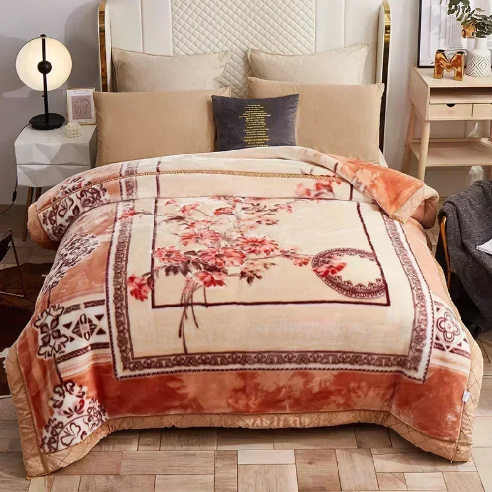 Double Sided Weighted Blanket for Bedroom | Super Soft Quilted Throw for All Season Use