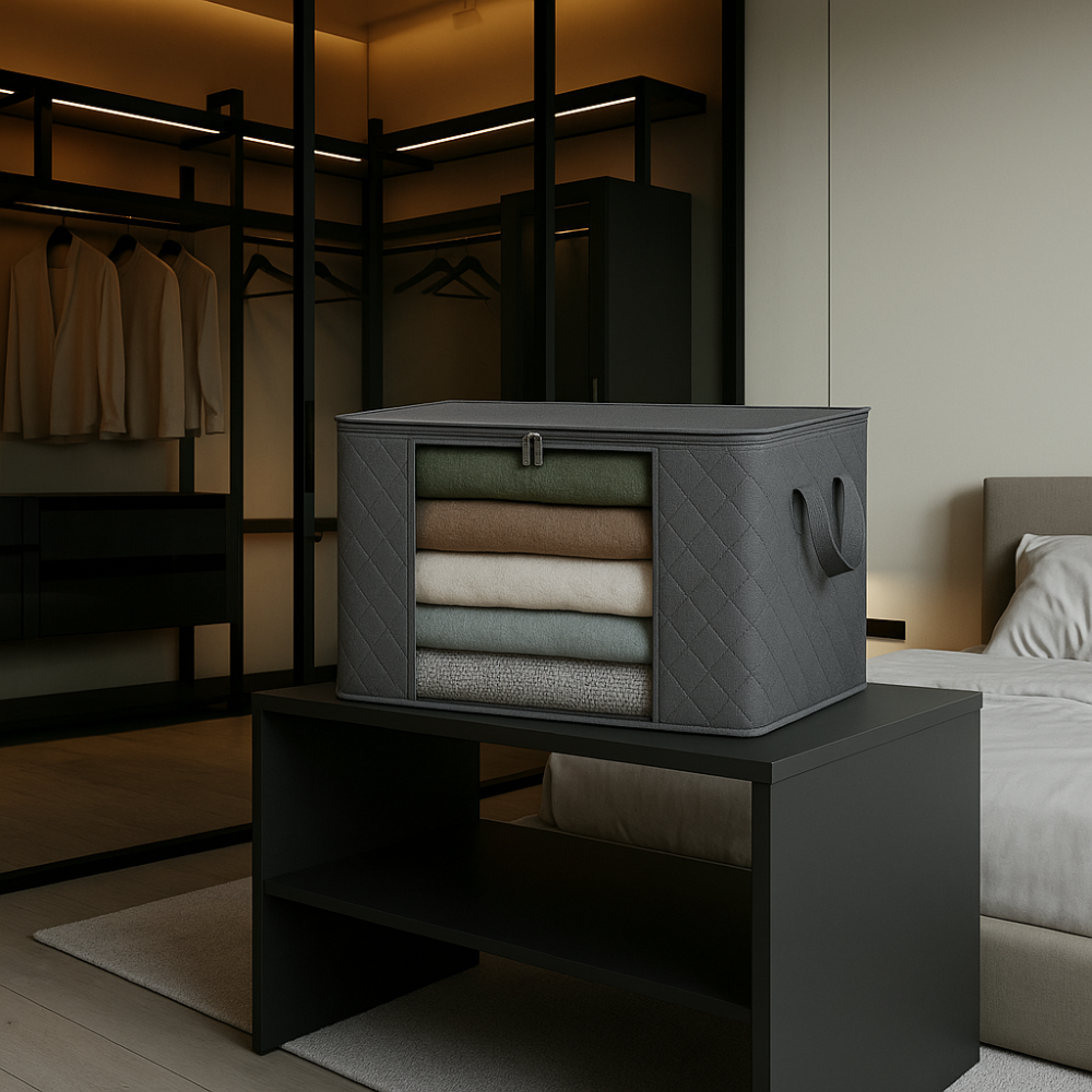Bedroom Space-Saving Storage Bags for Clothes | Foldable Organizer with Window