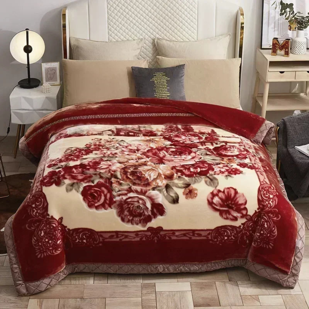 Double Sided Weighted Blanket for Bedroom | Super Soft Quilted Throw for All Season Use