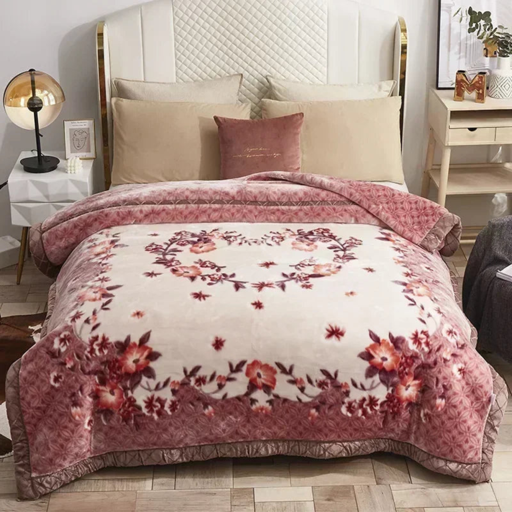 Double Sided Weighted Blanket for Bedroom | Super Soft Quilted Throw for All Season Use