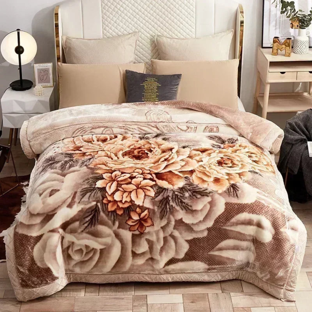 Double Sided Weighted Blanket for Bedroom | Super Soft Quilted Throw for All Season Use