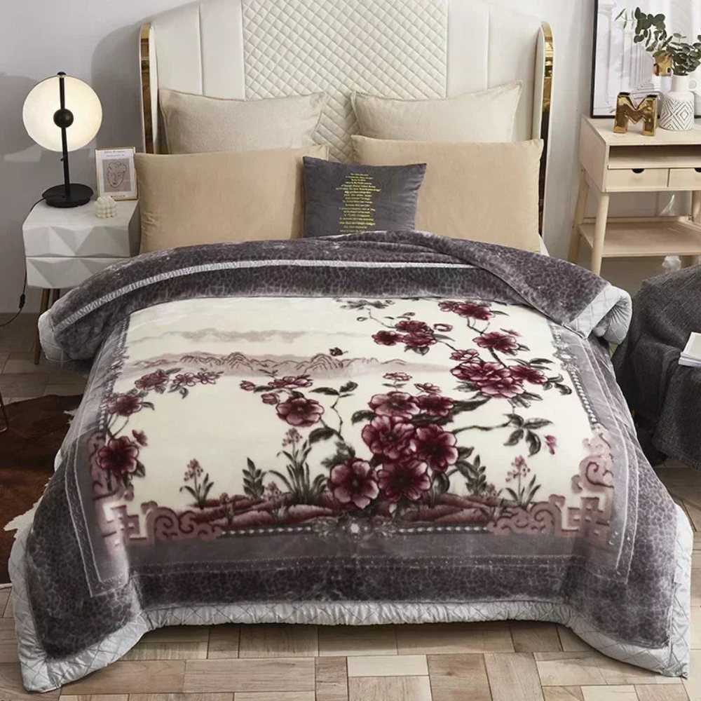 Double Sided Weighted Blanket for Bedroom | Super Soft Quilted Throw for All Season Use