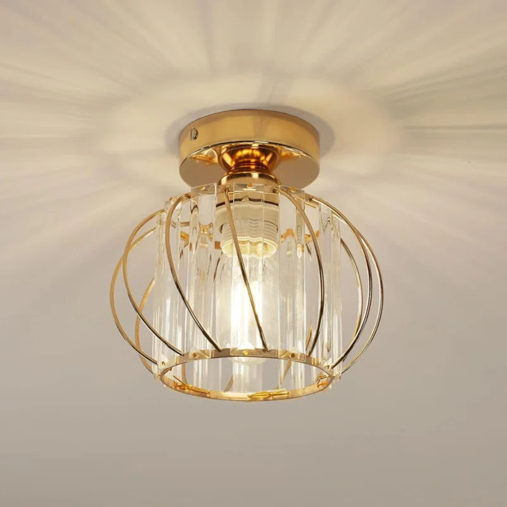 Crystal Flush Light | Nordic-Style Ceiling Fixture for Hallways, Bedrooms, and Dining Spaces