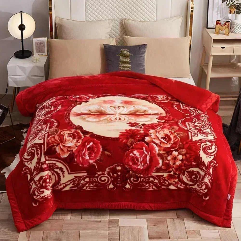 Double Sided Weighted Blanket for Bedroom | Super Soft Quilted Throw for All Season Use