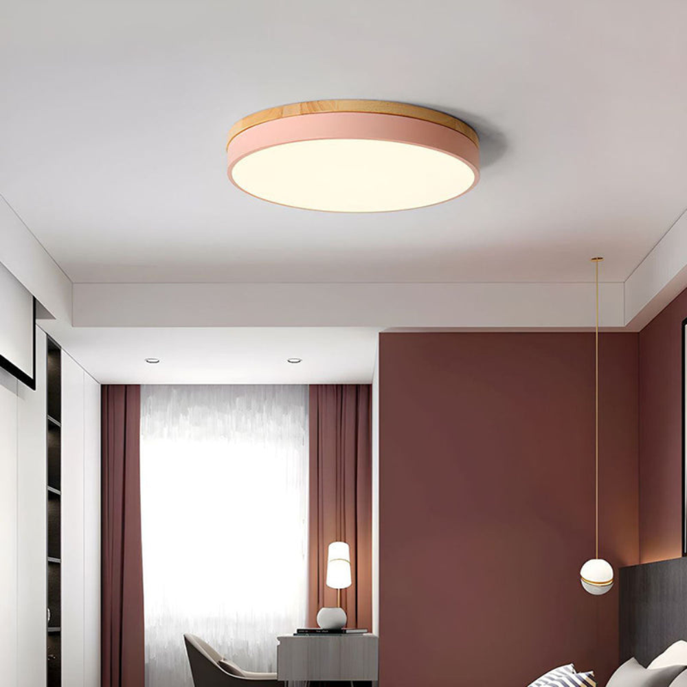 Flush-Mount Ceiling Light | Round Disc Design for Modern Interiors