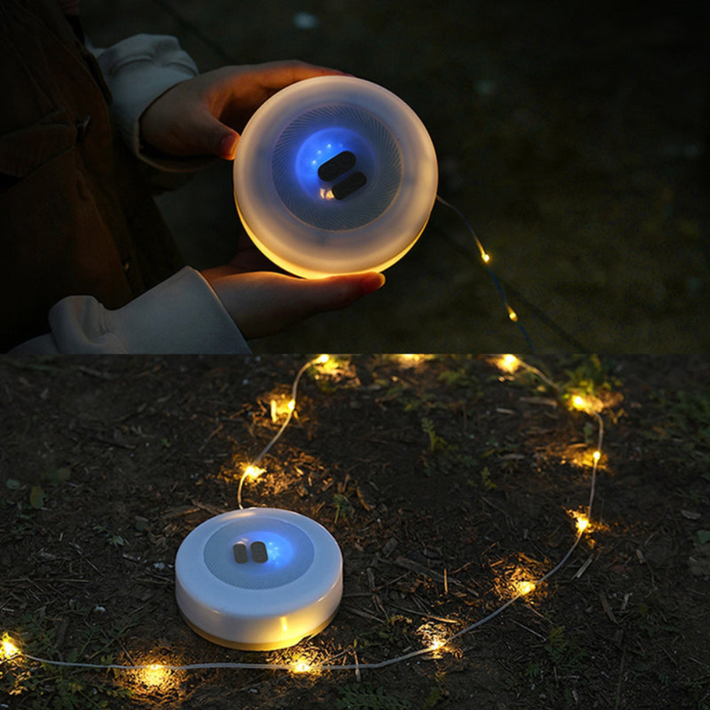 Outdoor Waterproof String Light | Modern Compact Disc Design