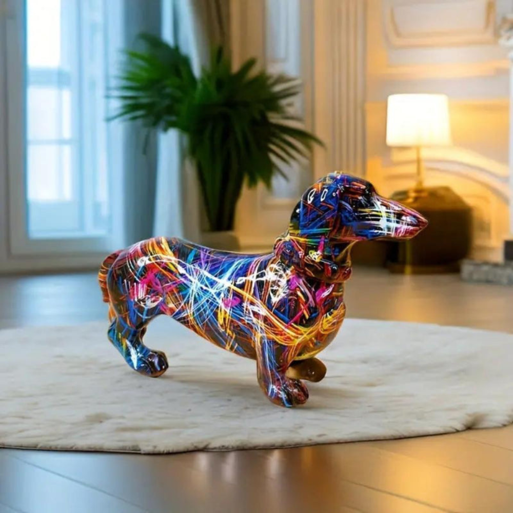 Living Room Whimsical Dachshund Figurine | Charming Home Decor Accent