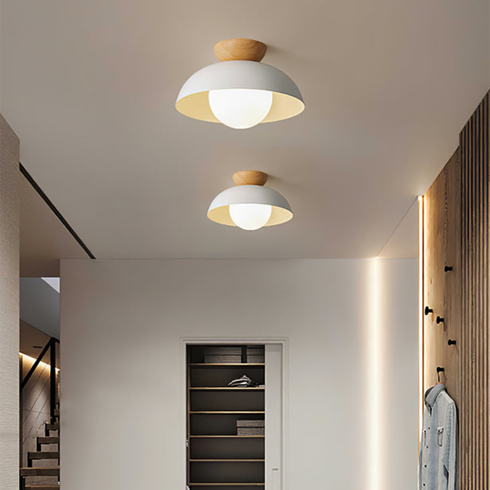 Ceiling Light | Minimalist Nordic Style Dome Semi-Flush Fixture