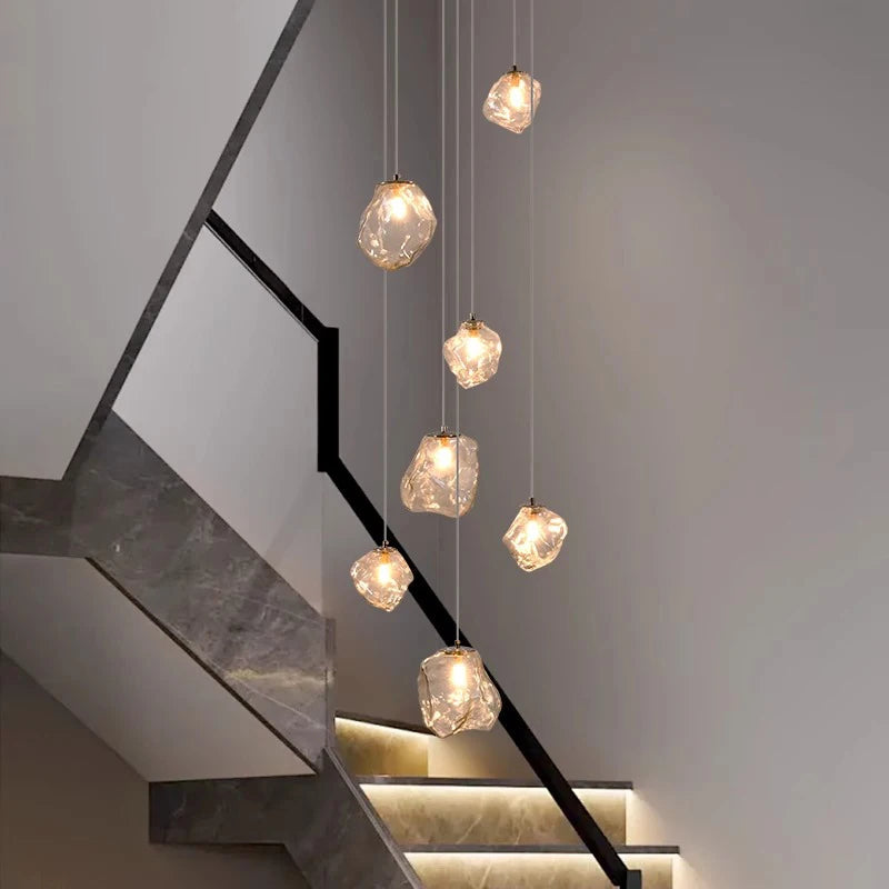 Staircase Chandelier | Long Spiral LED Pendant Light