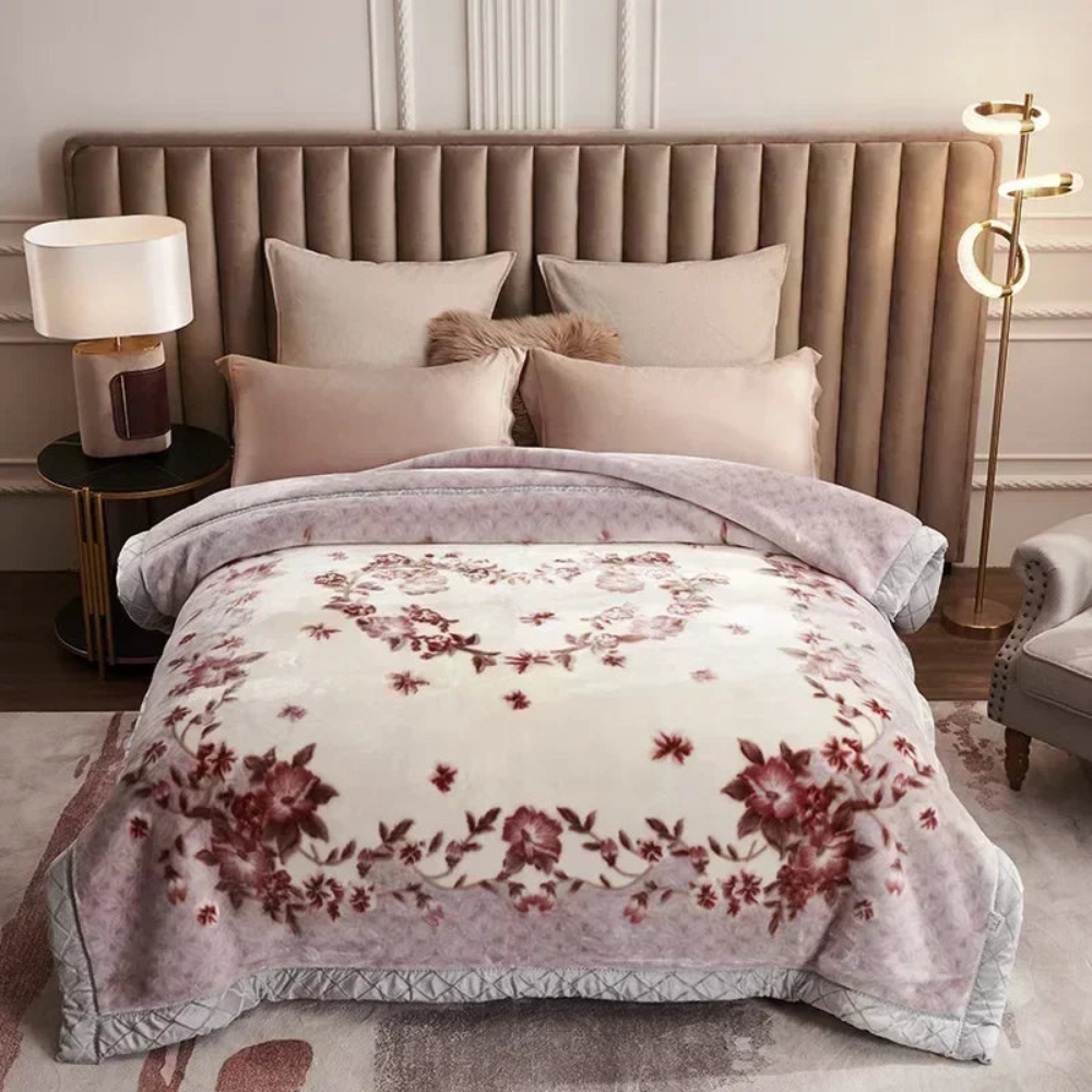 Double Sided Weighted Blanket for Bedroom | Super Soft Quilted Throw for All Season Use