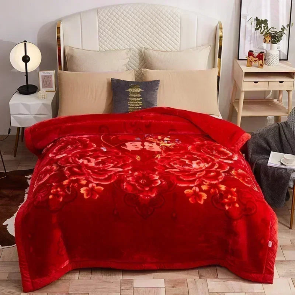 Double Sided Weighted Blanket for Bedroom | Super Soft Quilted Throw for All Season Use