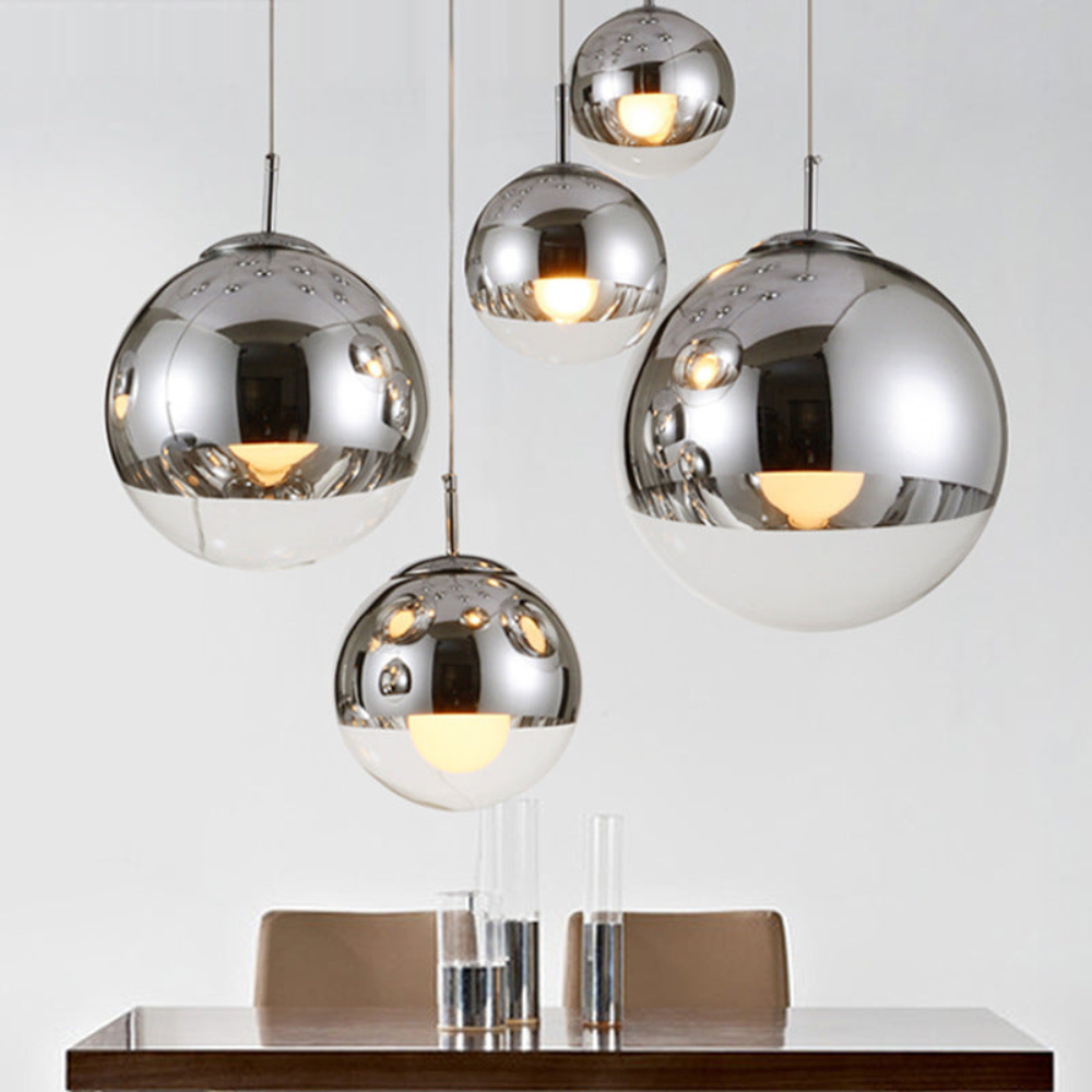 Pendant Light | Industrial Round Fixture for Living Room or Dining Room