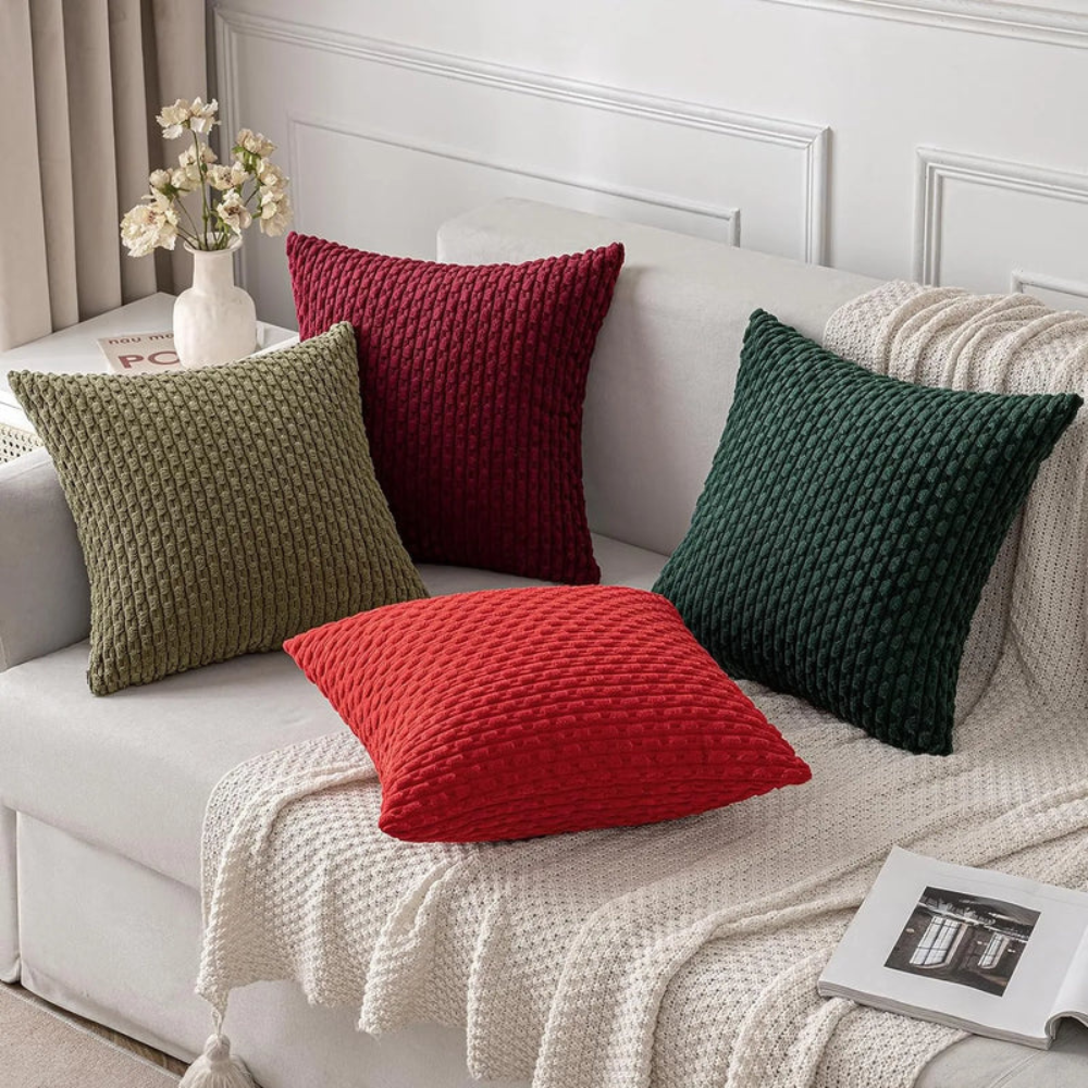 Living Room Boho Cushion Covers | Soft Striped Sofa Pillowcases